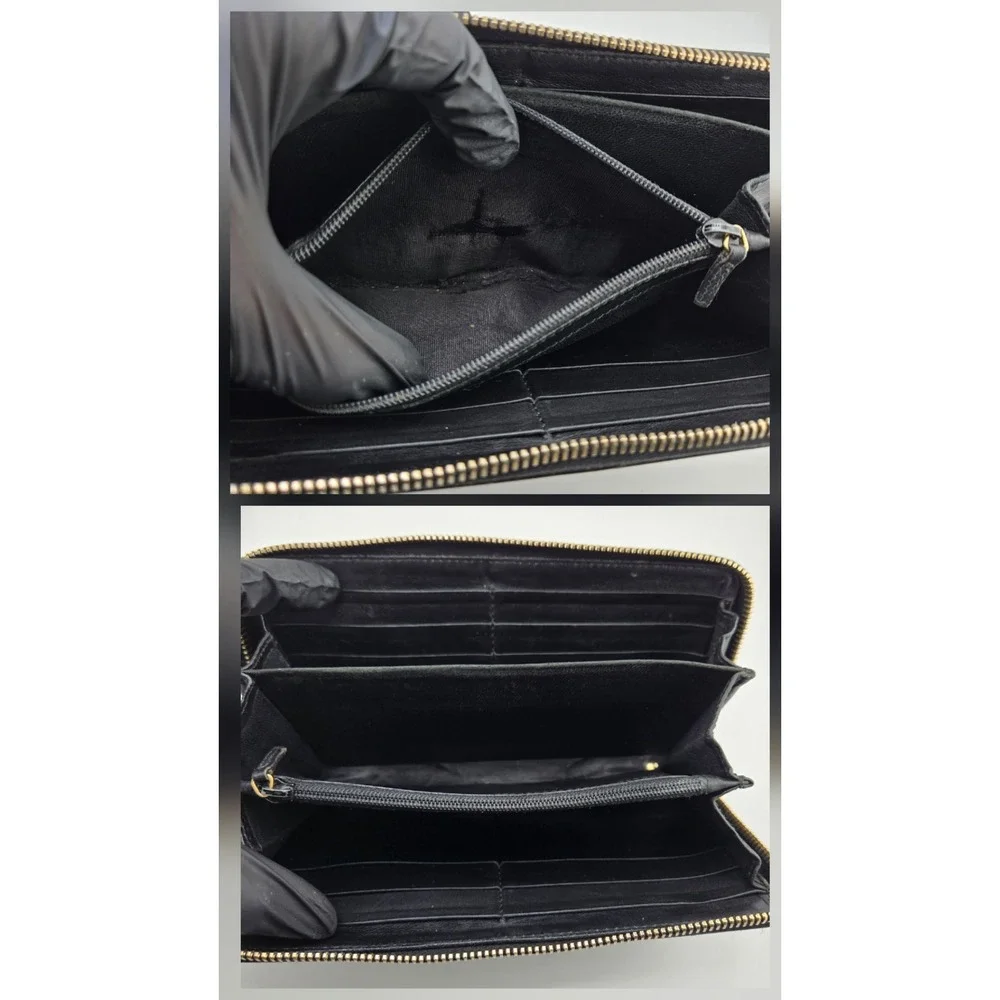 Gucci Guccissima Zip Around Wallet Black Leather GG Monogram 112724-496334 - Picture 7 of 10